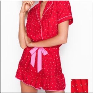 Victoria’s Secret Ruffle Heart Print Romper